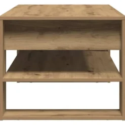 vidaXL - Rechthoekige Salontafel met plank - Artisanaal eiken - Hout - 102x55 cm