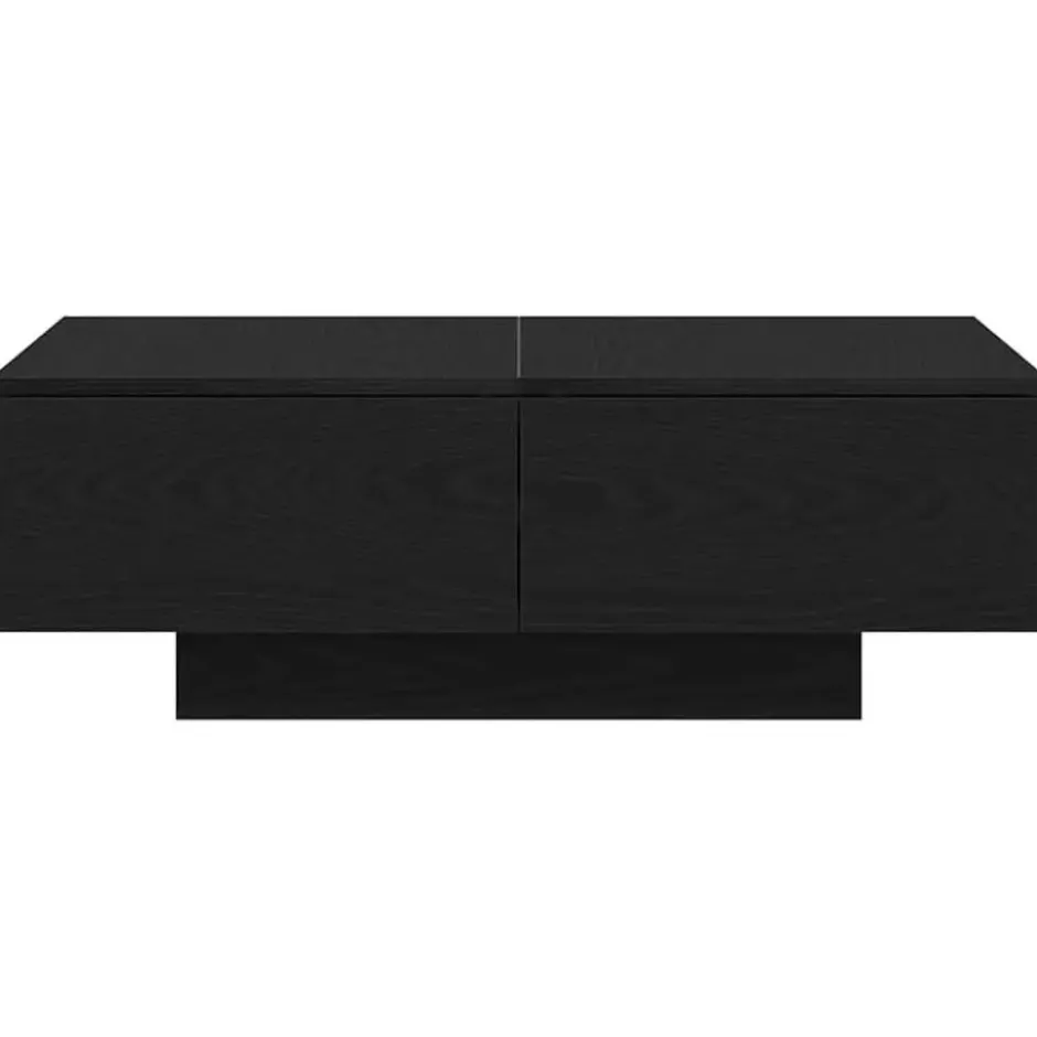 vidaXL - Rechthoekige Salontafel met 4 lades - Zwart eiken - Hout - 90x60 cm