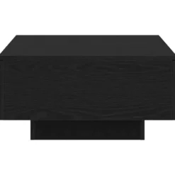 vidaXL - Rechthoekige Salontafel met 4 lades - Zwart eiken - Hout - 90x60 cm