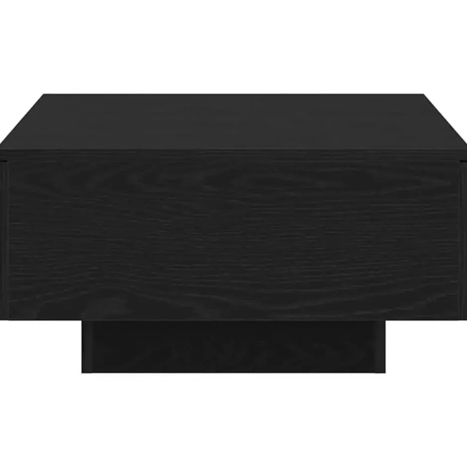 vidaXL - Rechthoekige Salontafel met 4 lades - Zwart eiken - Hout - 90x60 cm