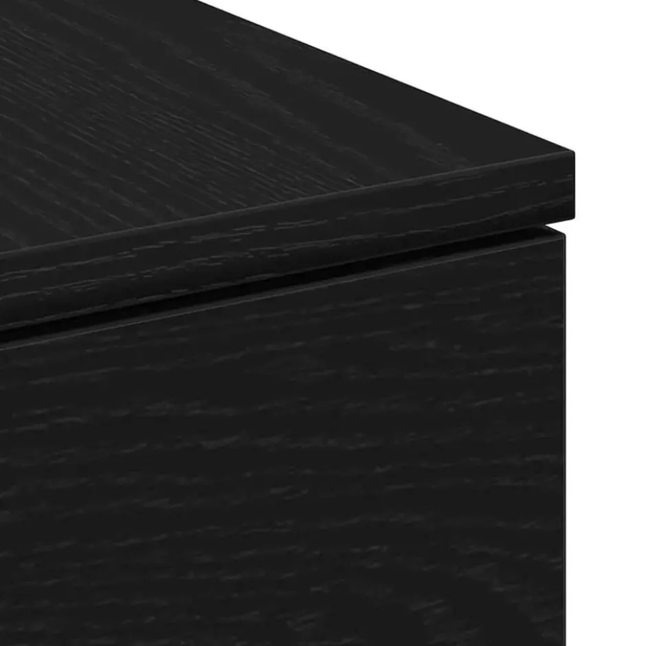 vidaXL - Rechthoekige Salontafel met 4 lades - Zwart eiken - Hout - 90x60 cm