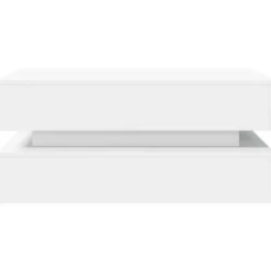 vidaXL - Rechthoekige Salontafel met LED - Wit - Bewerkt hout - 90x50x40 cm