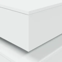 vidaXL - Rechthoekige Salontafel met LED - Wit - Bewerkt hout - 90x50x40 cm