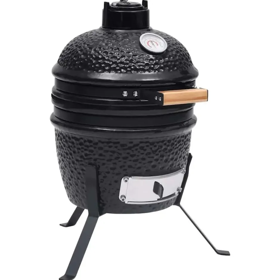 vidaXL - Rokersbarbecue - Zwart - Keramiek
