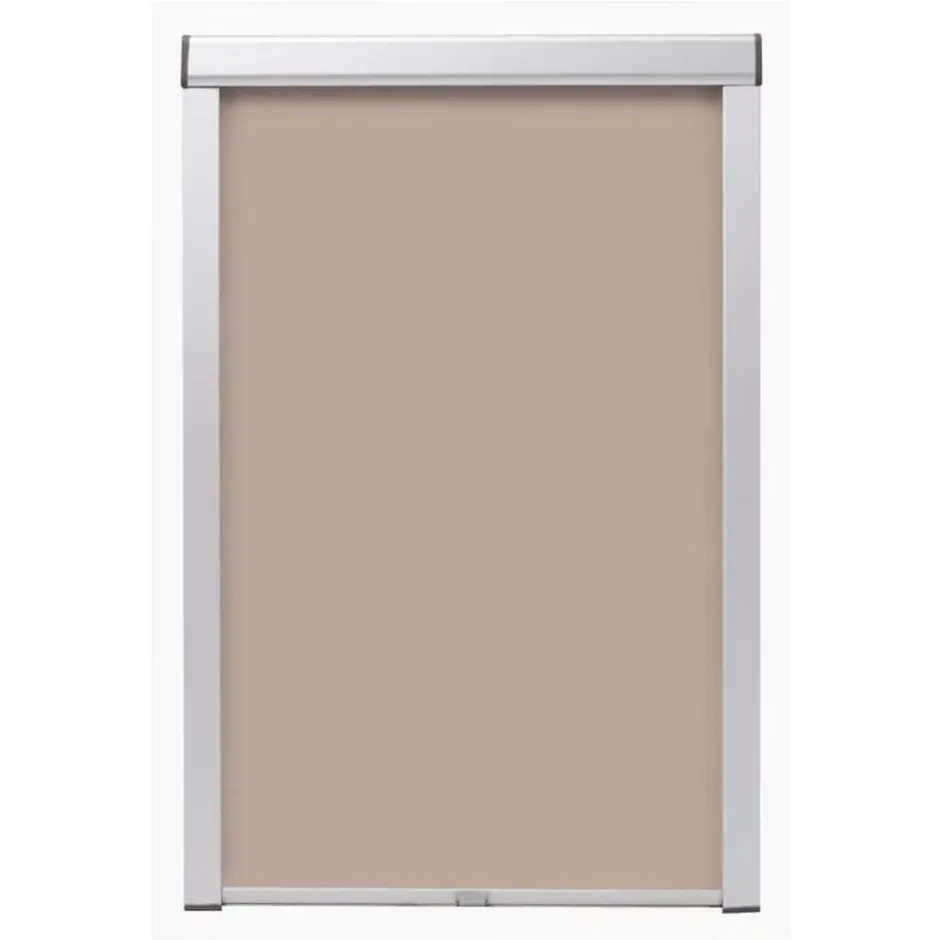 vidaXL - Rolgordijn - Beige - Stof