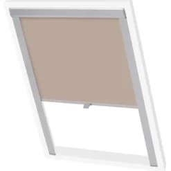 vidaXL - Rolgordijn - Beige - Stof