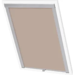 vidaXL - Rolgordijn - Beige - Stof