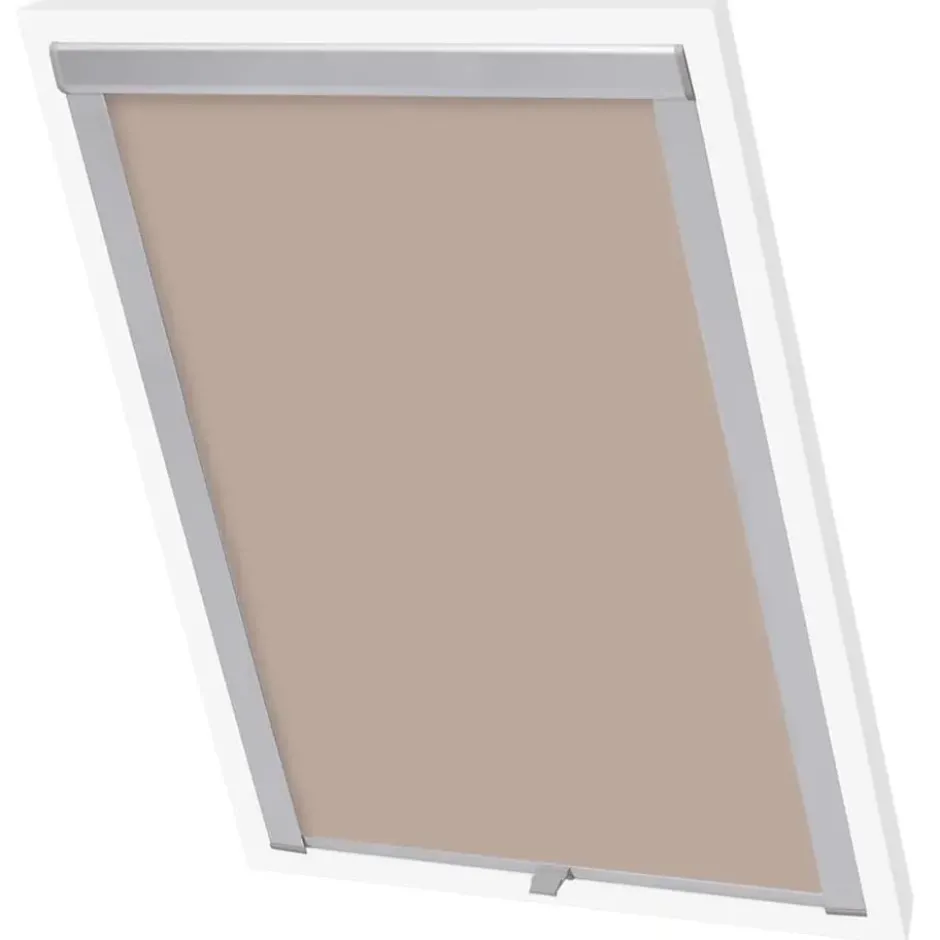 vidaXL - Rolgordijn - Beige - Stof
