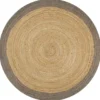 vidaXL Rond Tapijt – Grijs Jute – Ø150 cm – Duurzaam & Natuurlijk
