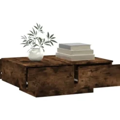 vidaXL - Salontafel - Bruin - Bewerkt hout - 90 x 60 x 31 cm