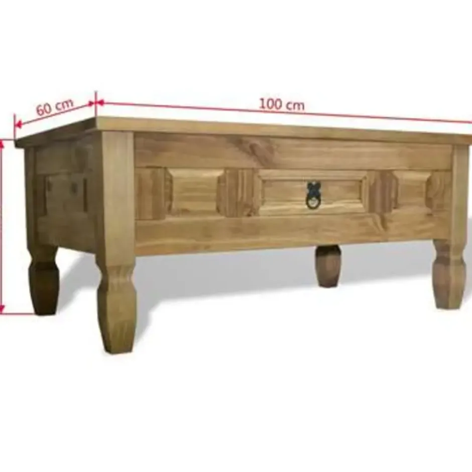 vidaXL - Salontafel - Bruin - Grenenhout