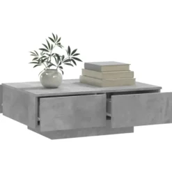 vidaXL - Salontafel - Grijs - Bewerkt hout - 90 x 60 x 31 cm
