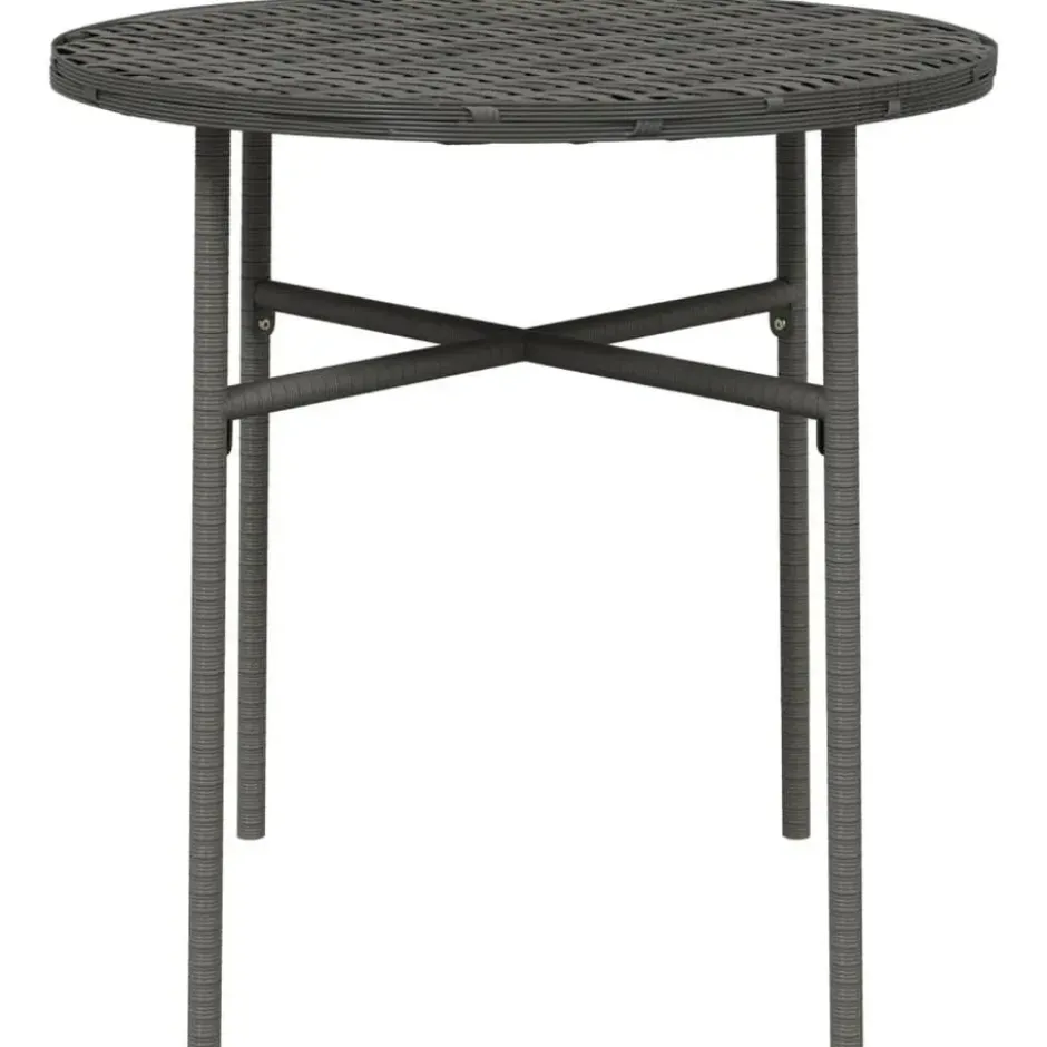 vidaXL - Salontafel - Grijs - Poly rattan
