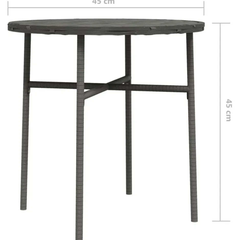 vidaXL - Salontafel - Grijs - Poly rattan