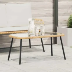 vidaXL - Salontafel - Light Grey - Metal - 90 x 45 x 43 cm