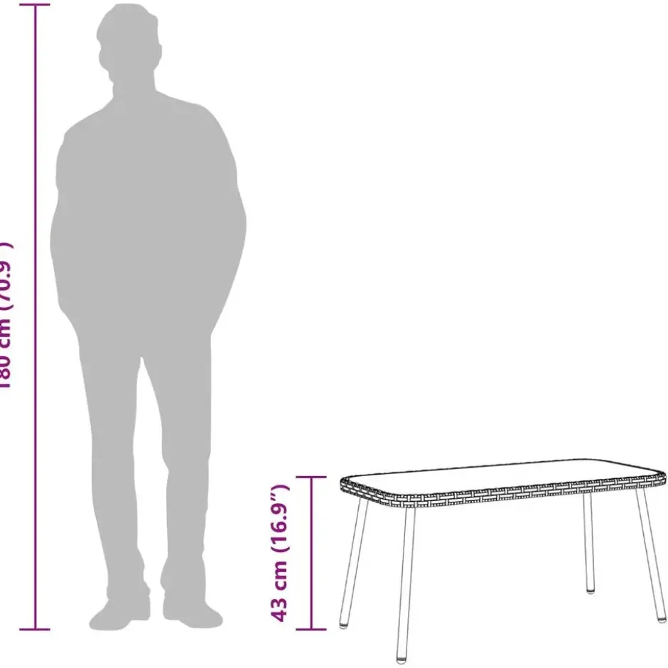 vidaXL - Salontafel - Light Grey - Metal - 90 x 45 x 43 cm