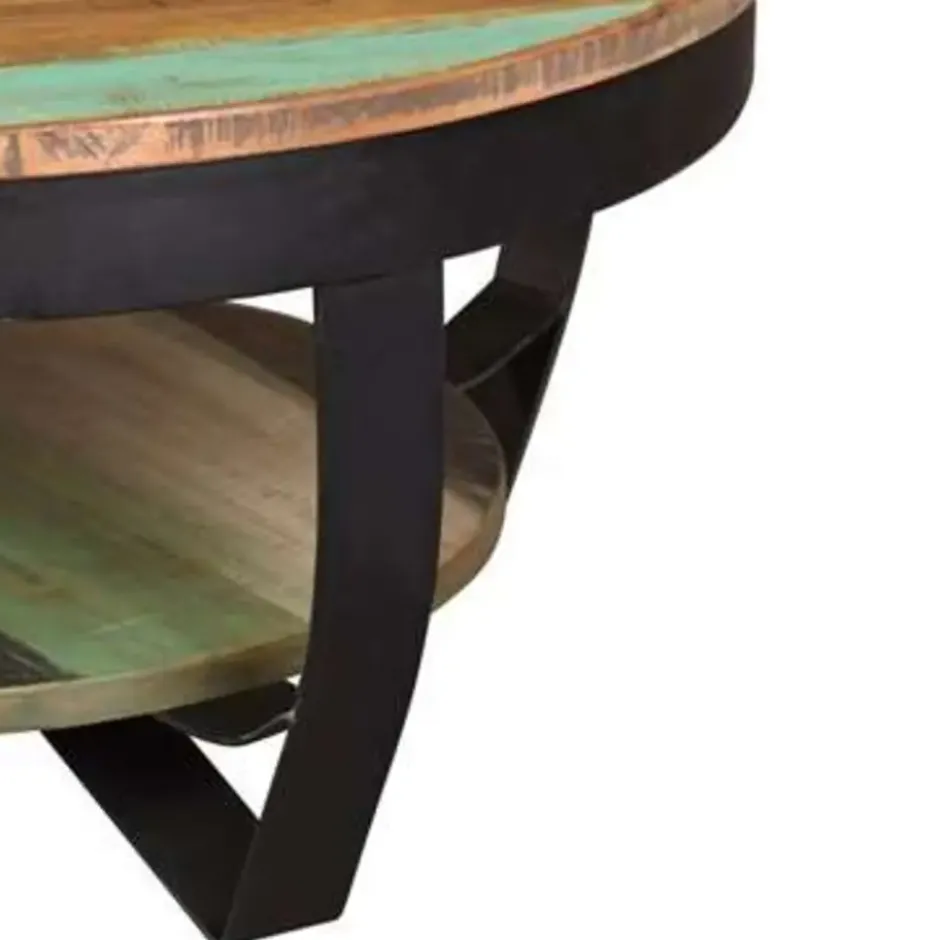 vidaXL - Salontafel - Multikleur - Hout - 65 x 32 cm