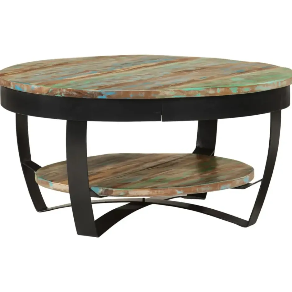vidaXL - Salontafel - Multikleur - Hout - 65 x 32 cm