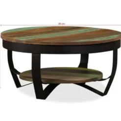 vidaXL - Salontafel - Multikleur - Hout - 65 x 32 cm