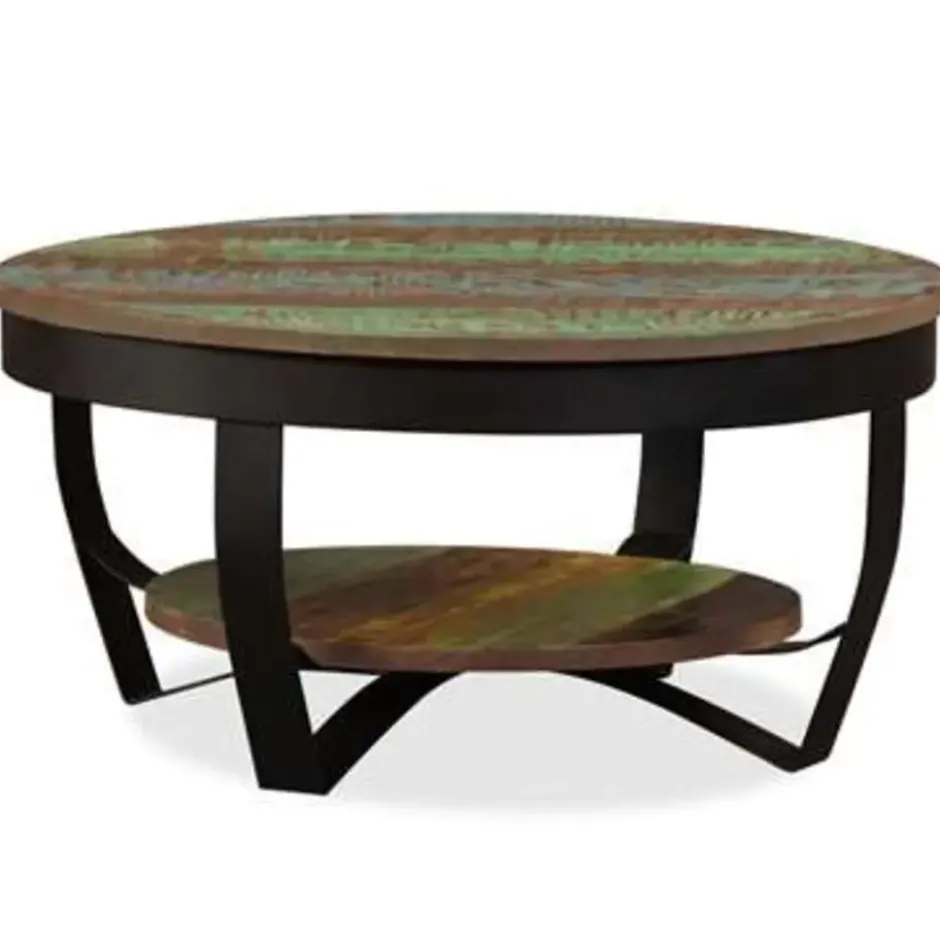 vidaXL - Salontafel - Multikleur - Hout - 65 x 32 cm