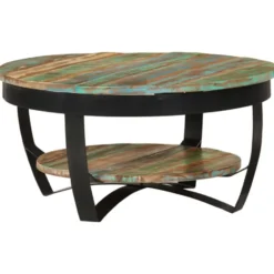 vidaXL - Salontafel - Multikleur - Hout - 65 x 32 cm
