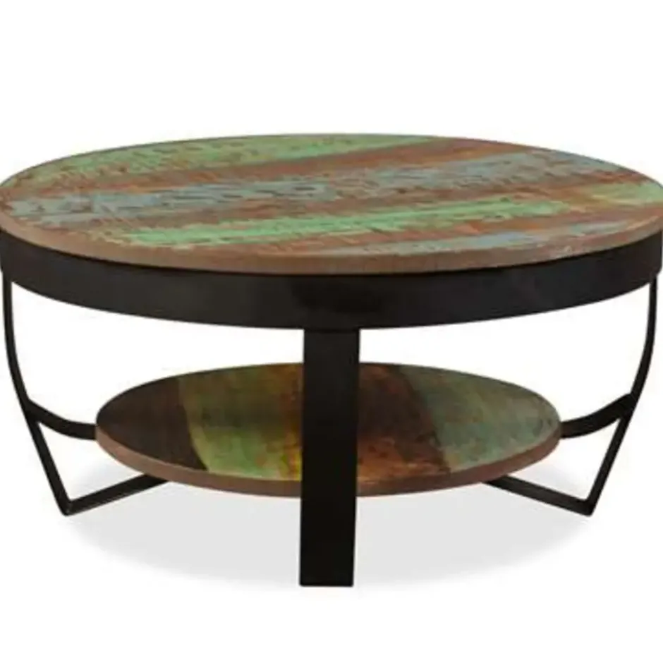 vidaXL - Salontafel - Multikleur - Hout - 65 x 32 cm