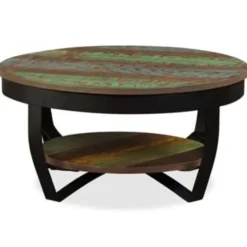 vidaXL - Salontafel - Multikleur - Hout - 65 x 32 cm
