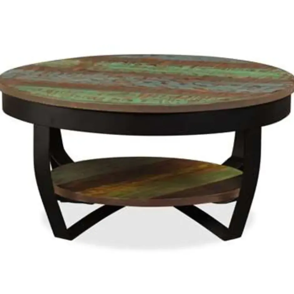 vidaXL - Salontafel - Multikleur - Hout - 65 x 32 cm