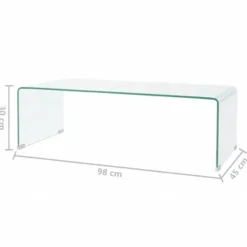 vidaXL - Salontafel - Transparent - Glas