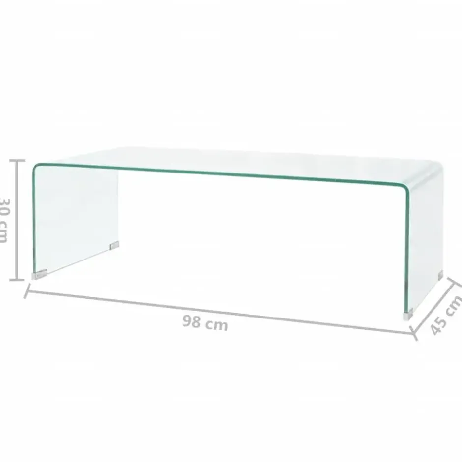 vidaXL - Salontafel - Transparent - Glas