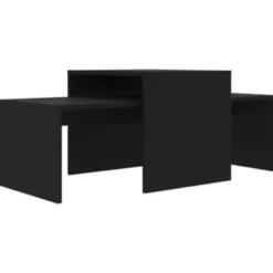 vidaXL - Salontafel - Zwart - Bewerkt hout