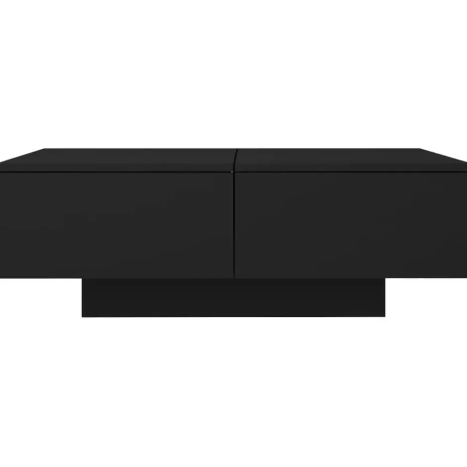 vidaXL - Salontafel - Zwart - Bewerkt hout - 90 x 60 x 31 cm