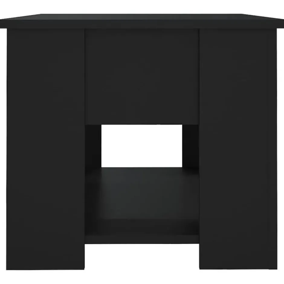 vidaXL - Salontafel - Zwart - Bewerkt hout - 79 x 49 x 41 cm