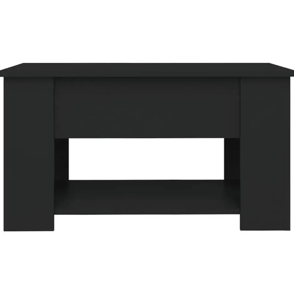 vidaXL - Salontafel - Zwart - Bewerkt hout - 79 x 49 x 41 cm
