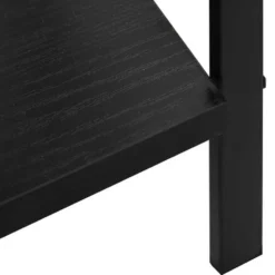 vidaXL - Schappenkast - Zwart - Bewerkt hout