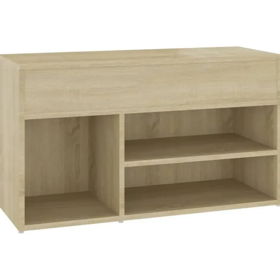 vidaXL - Schoenenbank - Bruin - Bewerkt hout