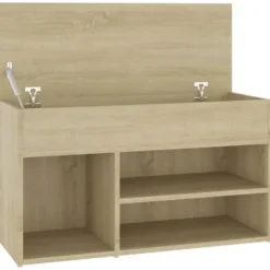vidaXL - Schoenenbank - Bruin - Bewerkt hout