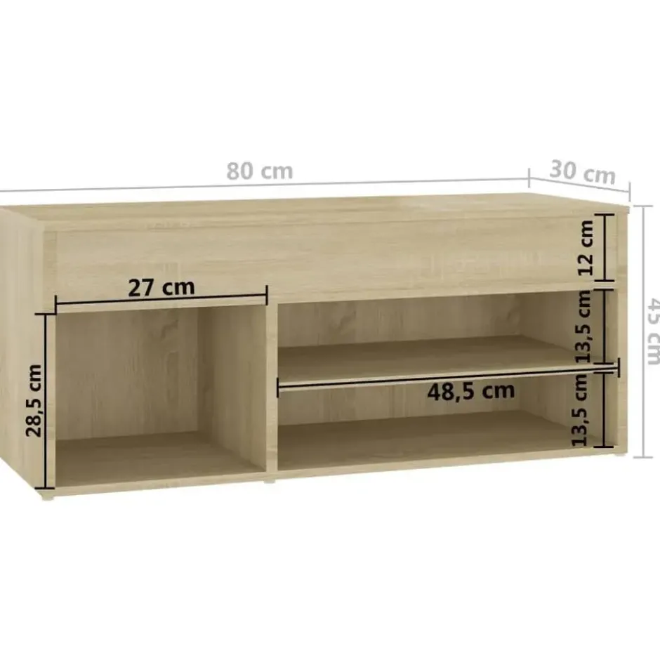 vidaXL - Schoenenbank - Bruin - Bewerkt hout