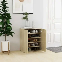 vidaXL - Schoenenkast - Bruin - Bewerkt hout - 60 x 35 x 70 cm