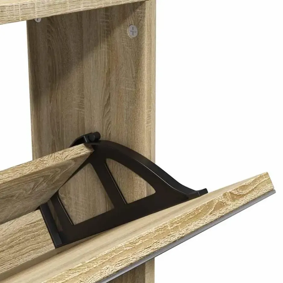 vidaXL - Schoenenkast - Bruin - Bewerkt hout