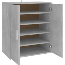 vidaXL - Schoenenkast - Grijs - Bewerkt hout