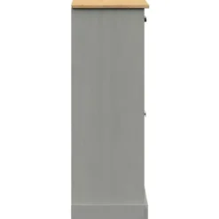 vidaXL - Schoenenkast - Grijs - Grenenhout