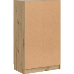 vidaXL - Schoenenkast met 2 deuren - Artisanaal eiken - Hout - 59x35x100.5 cm