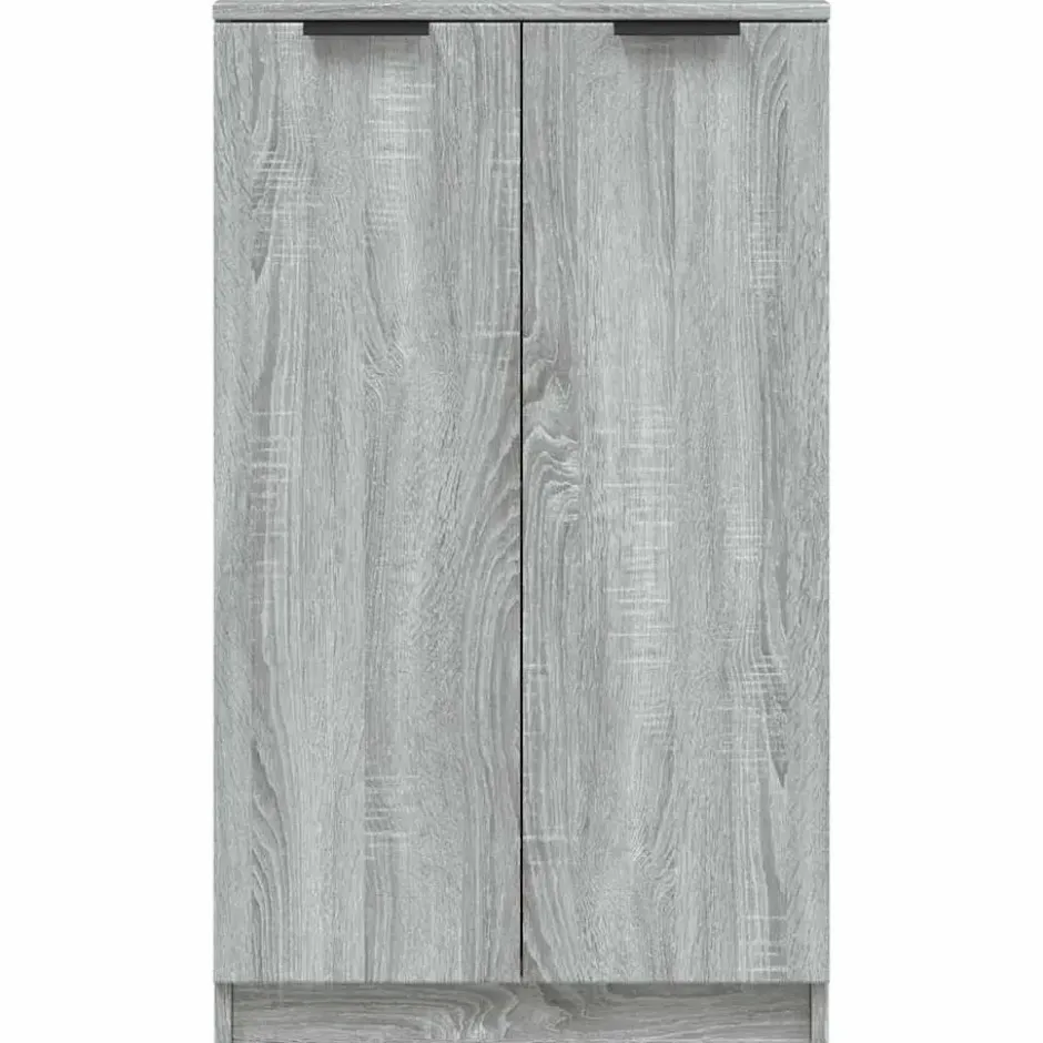 vidaXL - Schoenenkast met 2 deuren - Grijs sonoma eiken - Hout - 59x35x100.5 cm
