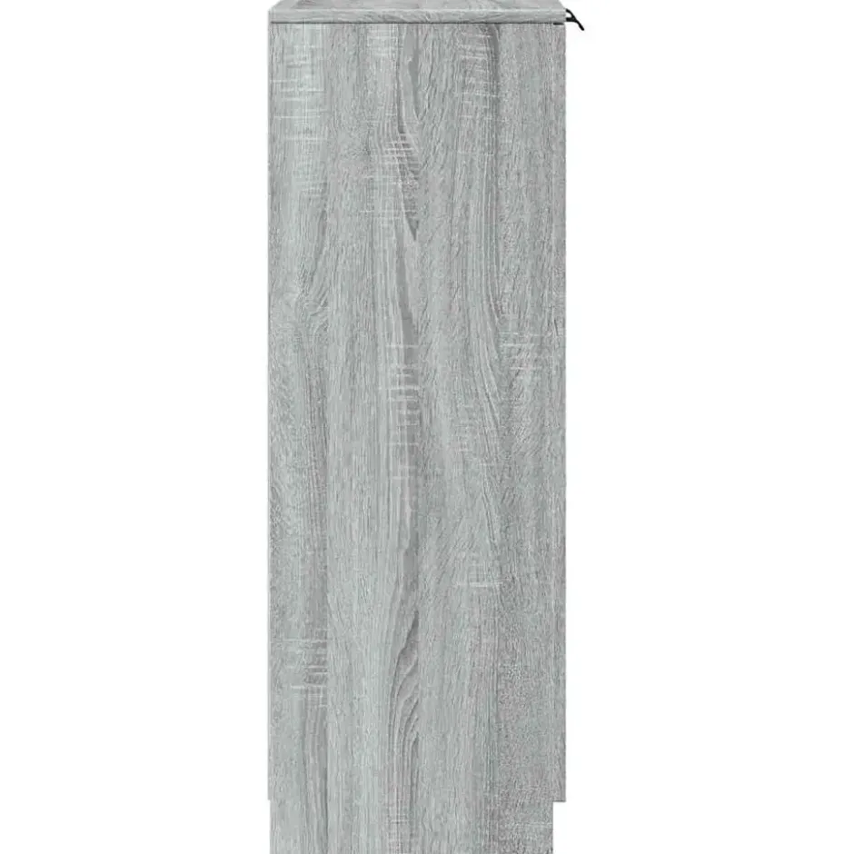 vidaXL - Schoenenkast met 2 deuren - Grijs sonoma eiken - Hout - 59x35x100.5 cm