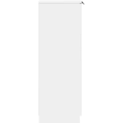 vidaXL - Schoenenkast met 2 deuren - Wit - Bewerkt hout - 59x35x100.5 cm