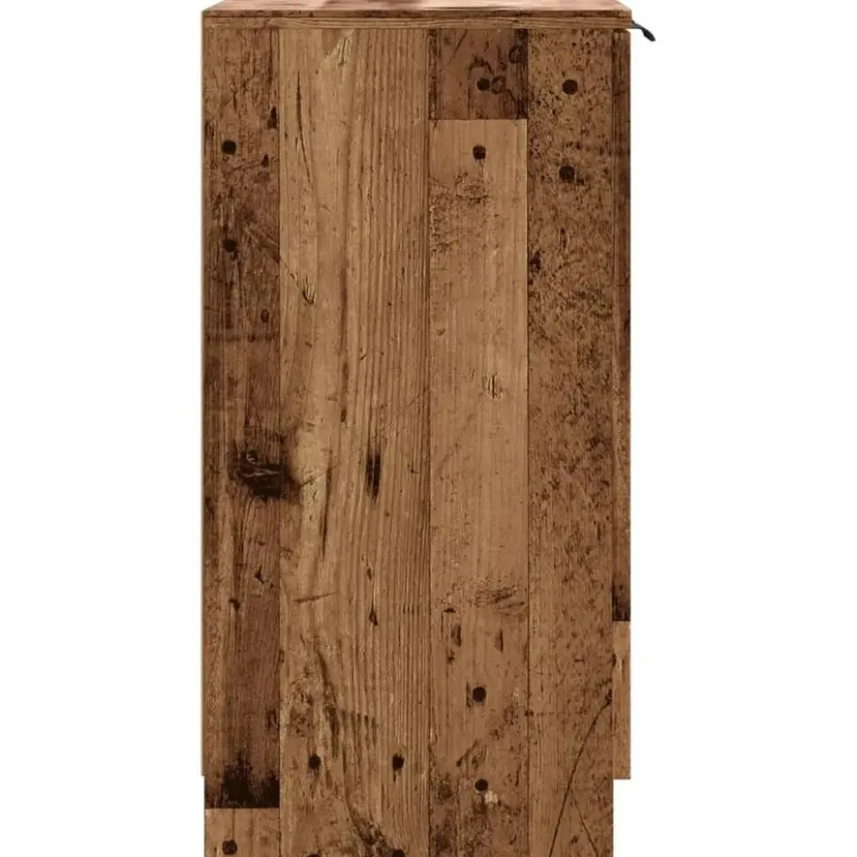vidaXL - Schoenenkast met 2 deuren - Oud hout - Bewerkt hout - 59x35x70 cm