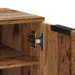 vidaXL - Schoenenkast met 2 deuren - Oud hout - Bewerkt hout - 59x35x70 cm