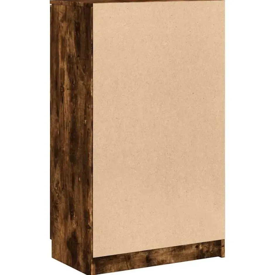 vidaXL - Schoenenkast met 2 deuren - Gerookt eiken - Hout - 59x35x100 cm