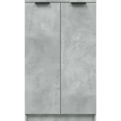 vidaXL - Schoenenkast met 2 deuren - Betongrijs - Bewerkt hout - 59x35x100.5 cm
